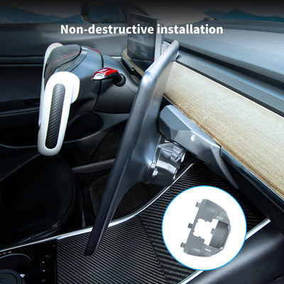 Model 3 and Model Y Console Screen Rotating Swivel Kit - top view