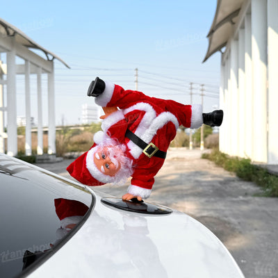 Christmas trunk decoration featuring Santa Claus for Tesla