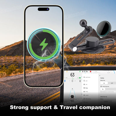 Tesla Phone Mount Magnetic Car Phone Holder showing strong magnetic grip