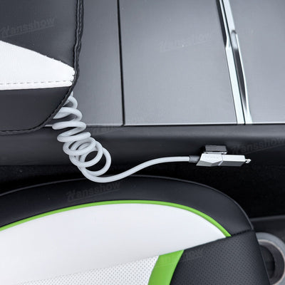 100W Fast Charging Retractable Cable with Cyber-Inspired Design & Magnetic - Modern aesthetic