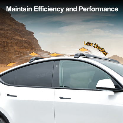 Tesla Model Y Roof Rack With Roof Spoiler Tail Wing - Aerodynamic Design
