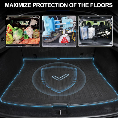 Model Y Juniper Floor Mats TPE Trunk Liners stain-resistant feature