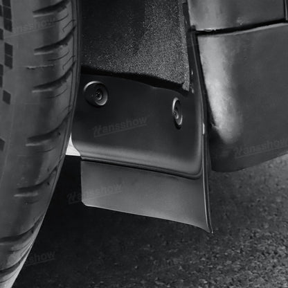 Model Y Juniper Mud Flaps Hidden Splash Guard on road