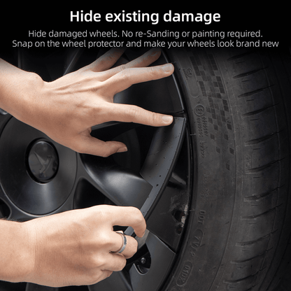 Side angle of Model Y 20-Inch Wheel Hub Protector Covers for Tesla