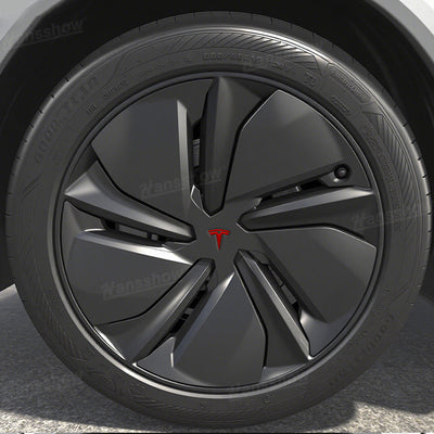 Model Y Juniper/3 Highland 3D Wheel Hub Center Cap Emblem showing logo