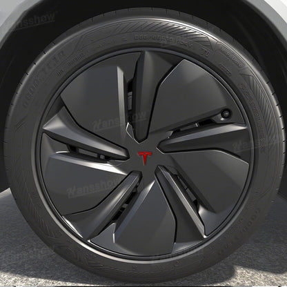 Model Y Juniper/3 Highland 3D Wheel Hub Center Cap Emblem showing logo