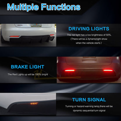 Model Y Rear Bumper Tail Light illumination test