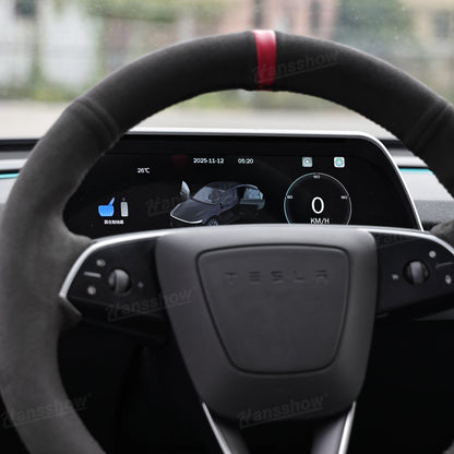 APEX 8.9-Inch CarPlay Screen with clear visuals in Tesla Model Y