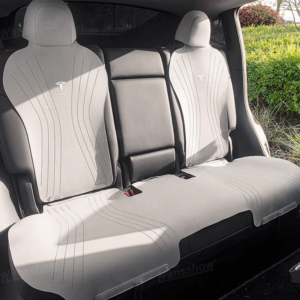 Alcantara Seat Cushion for Tesla Model Y & Model 3 texture detail