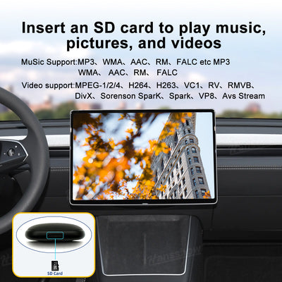 Wireless CarPlay Adapter AI Box for Tesla Model Y Juniper - rear view