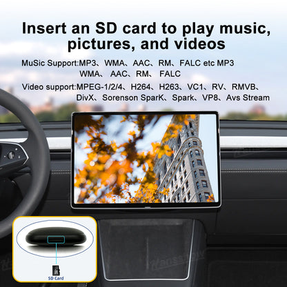 Wireless CarPlay Adapter AI Box for Tesla Model Y Juniper - rear view