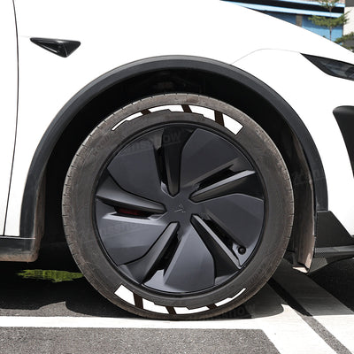 3D Tire Decals for Tesla Rim Stripe Stickers with Raised Design - rear view