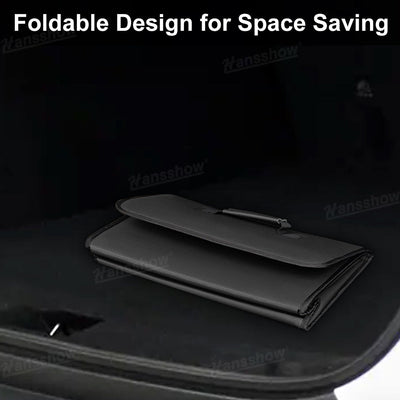 Foldable Trunk Organizer for Tesla Model Y in classic black finish