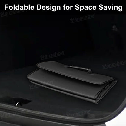 Foldable Trunk Organizer for Tesla Model Y in classic black finish