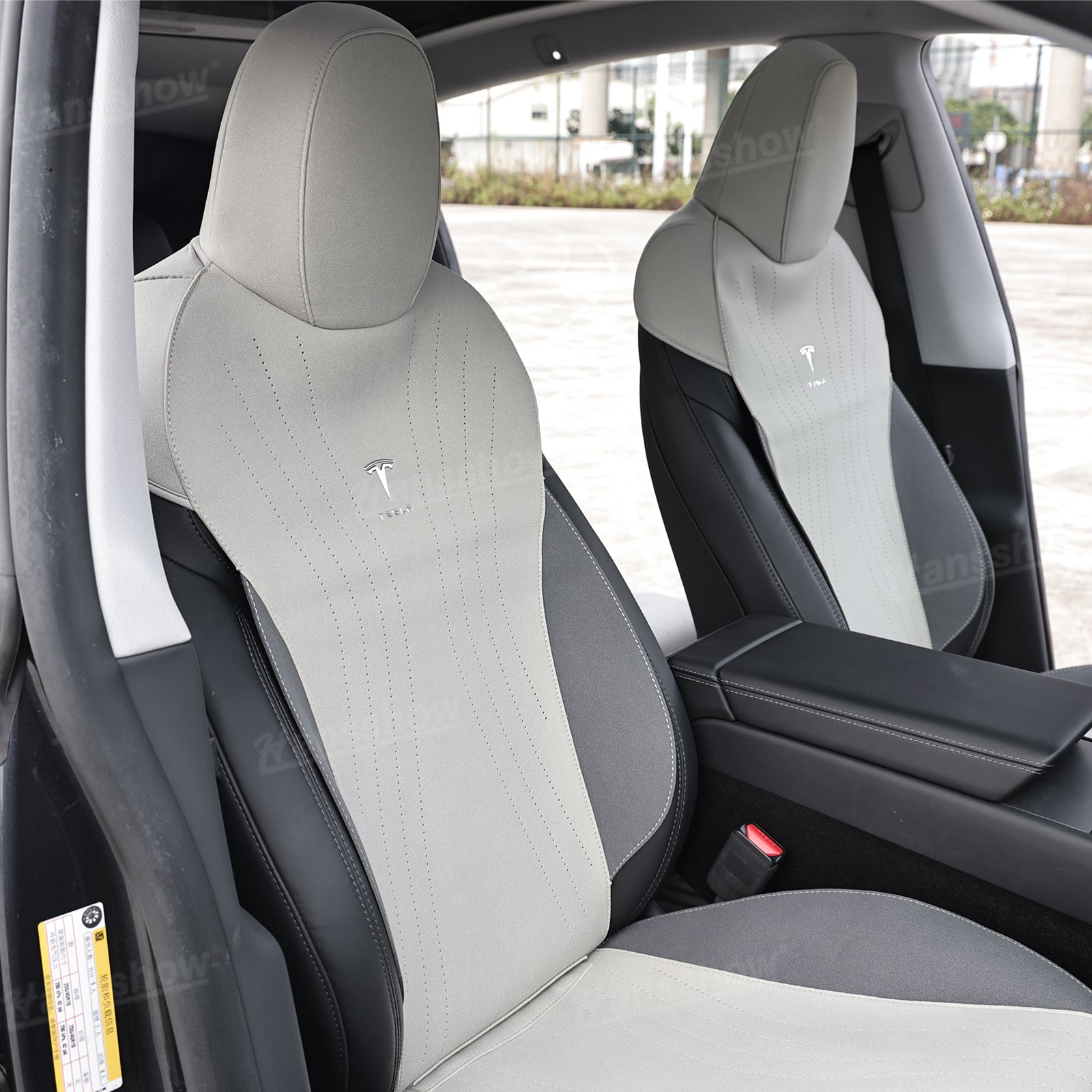 Alcantara Seat Cushion for Tesla Model Y & Model 3 color match
