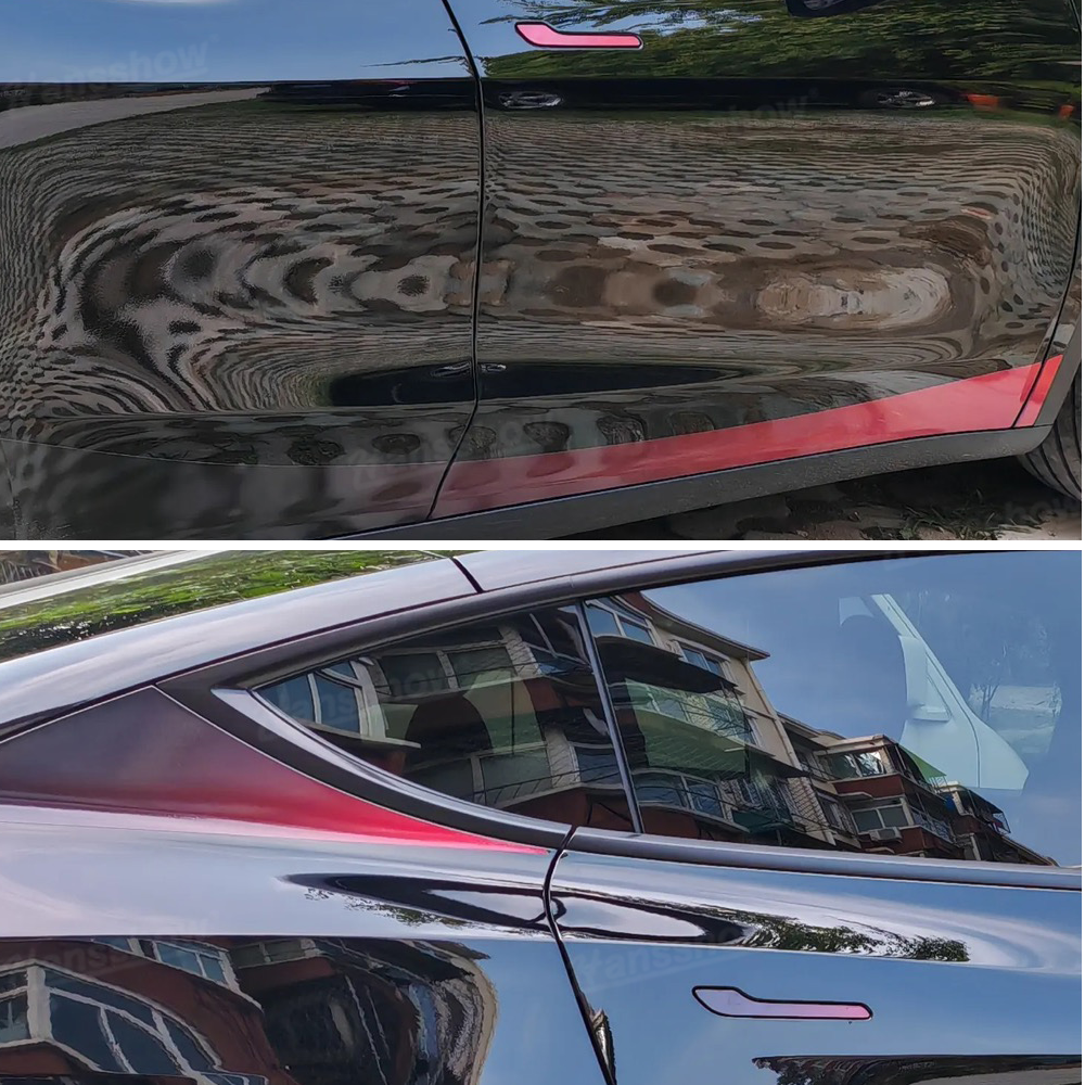 Model Y Juniper Exterior Vinyl Wrap Side Vinyl Sticker Decal - installation process
