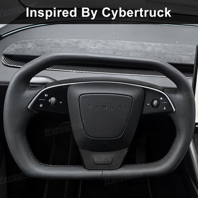 Cybertruck Style Steering Wheel for Tesla Model Y black variant