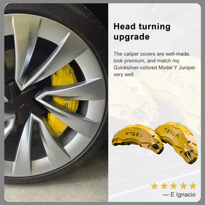 Model Y Juniper Wheel Brake Caliper Cover Set with Tesla Logo - Stylish upgrade
