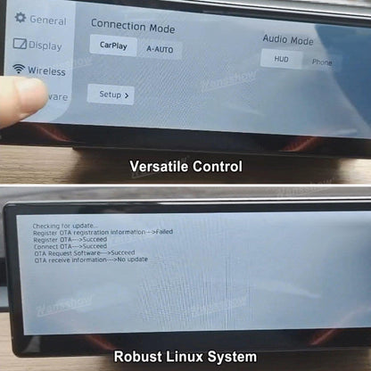 Tesla Model 3/Y APEX Touch Screen demonstrating wireless connectivity