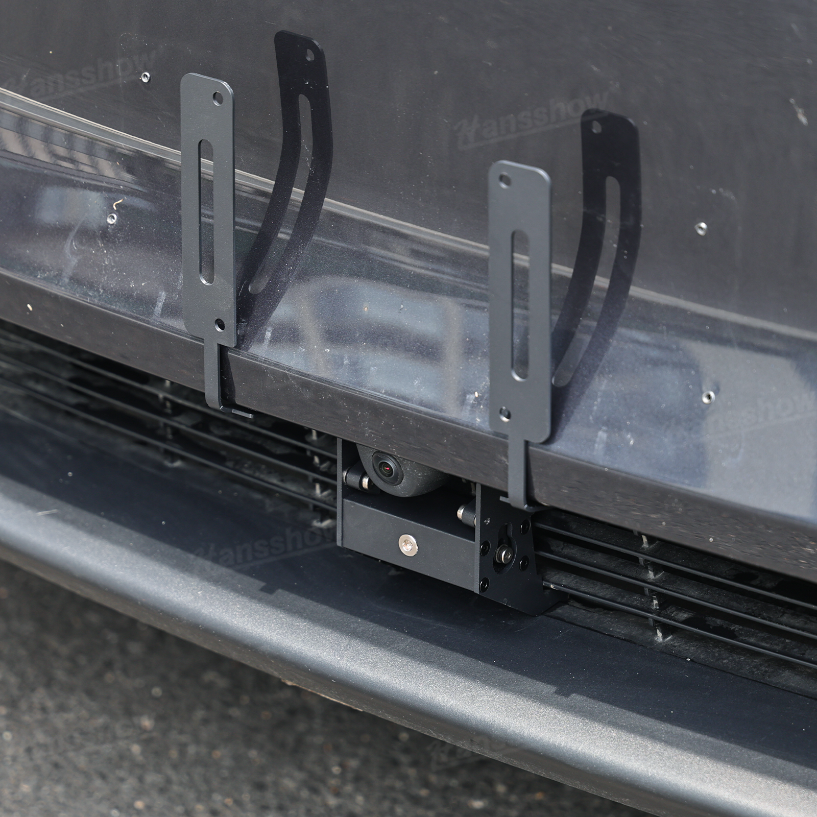 Model Y Juniper License Plate Frame in car wash
