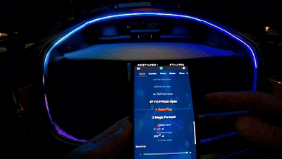 Model Y Juniper Rear Trunk Ambient Lighting RGB LED Light Strips - lifestyle shot
