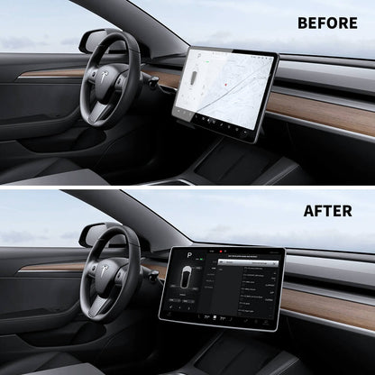 Model 3 and Model Y Console Screen Rotating Swivel Kit - rear view