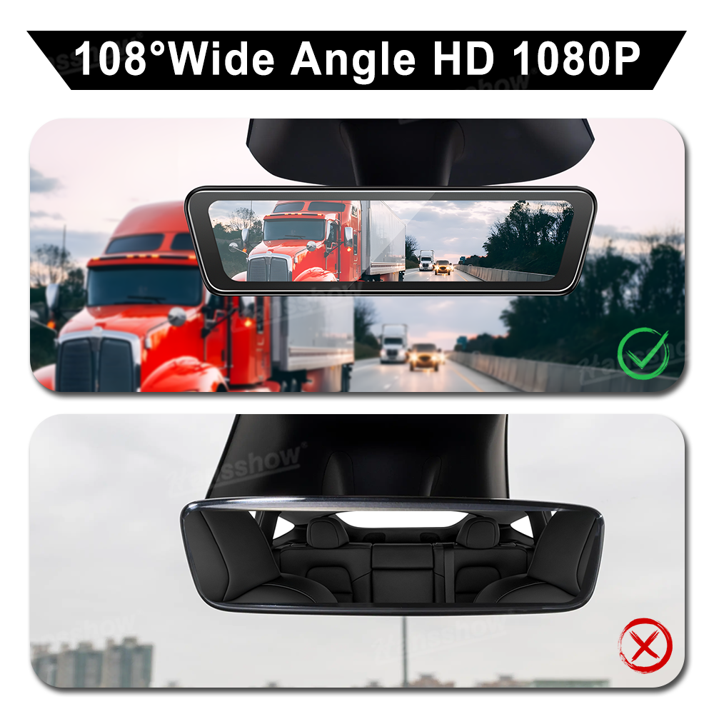 Model Y Juniper Stream Media Rearview Mirror Dash Cam night view