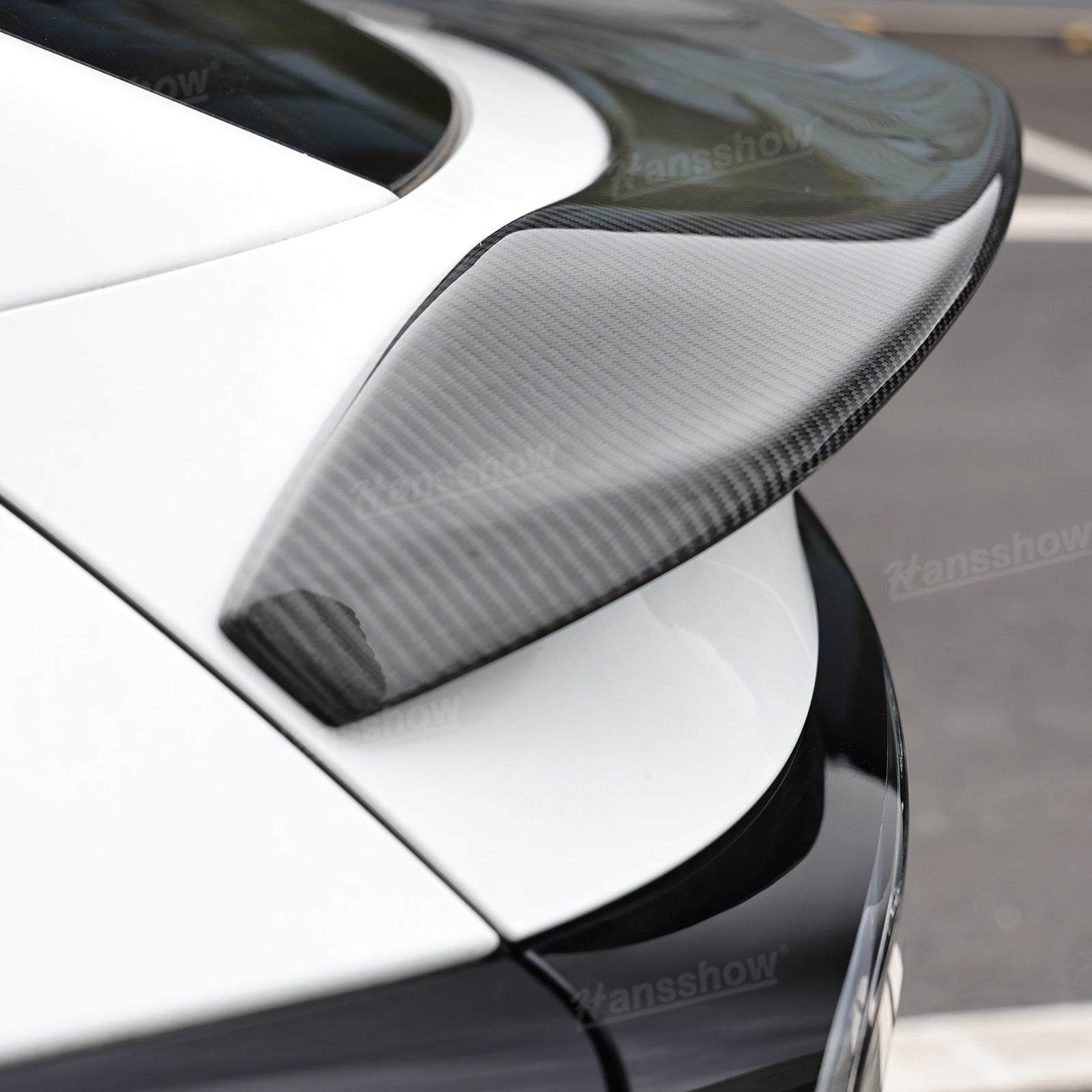 V-Style Rear Spoiler for Tesla Model Y side angle