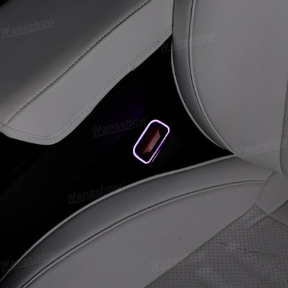 Model Y Juniper/3 Highland Ambient Lighting Kit backseat lighting view