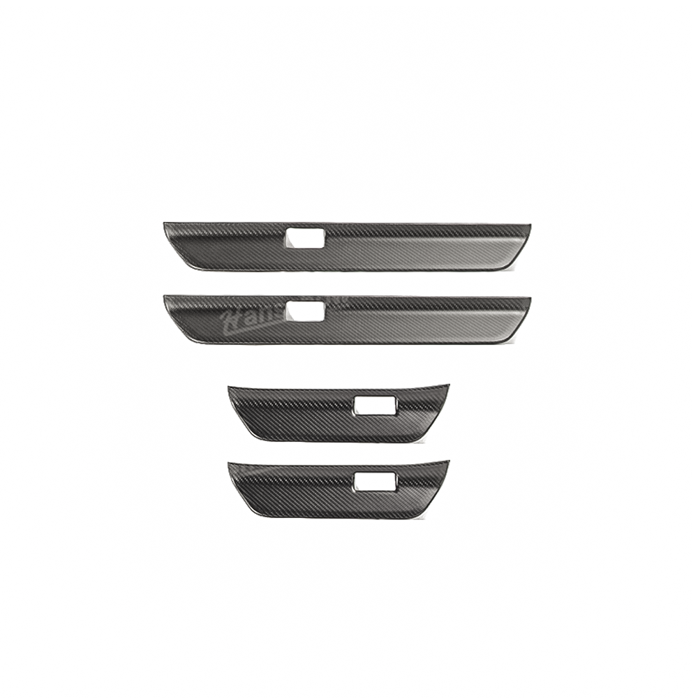 Tesla Model 3 Highland Real Carbon Fiber Door Sill Covers in vehicle