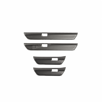 Tesla Model 3 Highland Real Carbon Fiber Door Sill Covers in vehicle