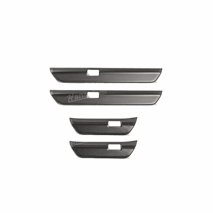 Tesla Model 3 Highland Real Carbon Fiber Door Sill Covers in vehicle