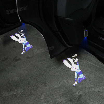 Door Projector Lights for Tesla Zootopia - Side view on Model Y