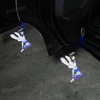 Door Projector Lights for Tesla Zootopia - Side view on Model Y