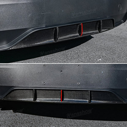 Model Y Juniper Rear Diffuser installed on Tesla Model Y from a distance
