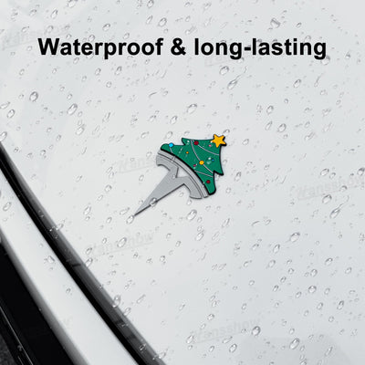 3D Christmas Decorations Waterproof Sticker for Tesla on Model 3