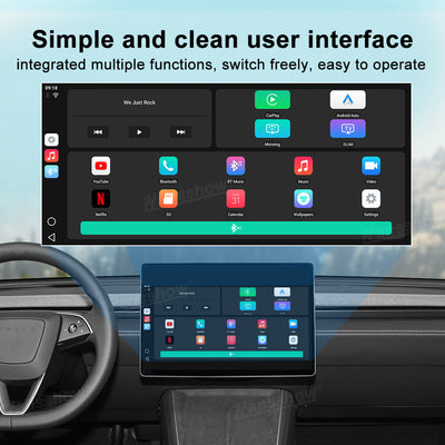 Wireless CarPlay Adapter AI Box for Tesla Model Y Juniper - connection ports