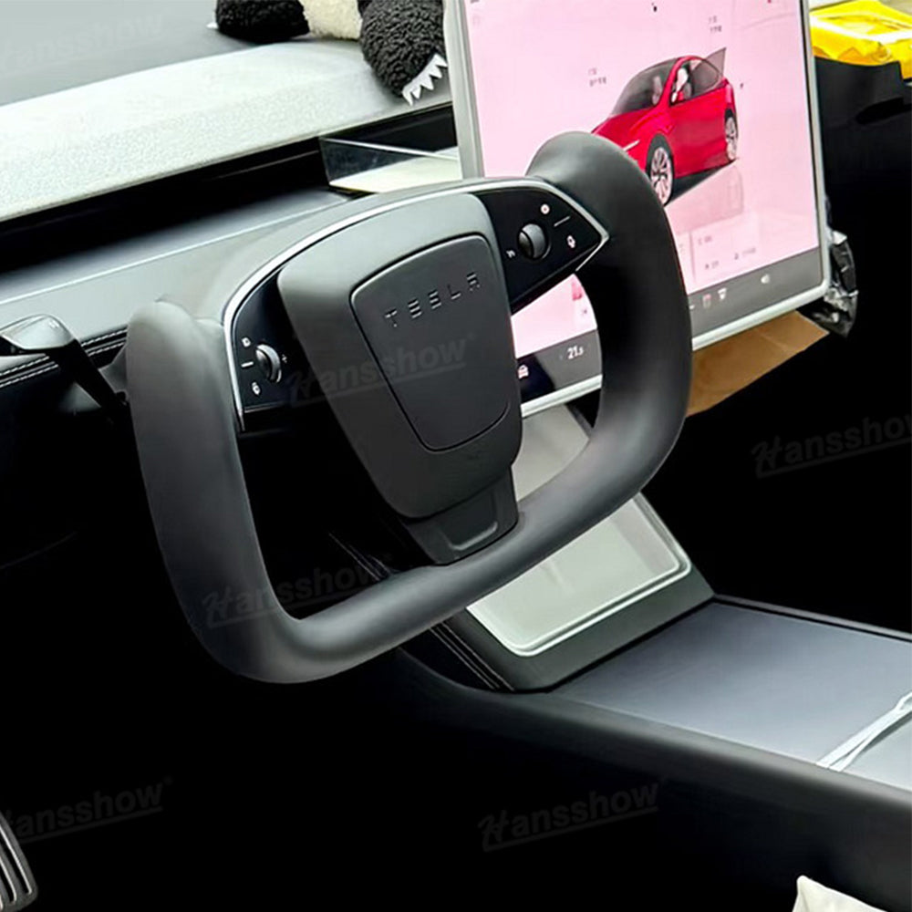 Model Y Juniper Yoke Steering Wheel side angle
