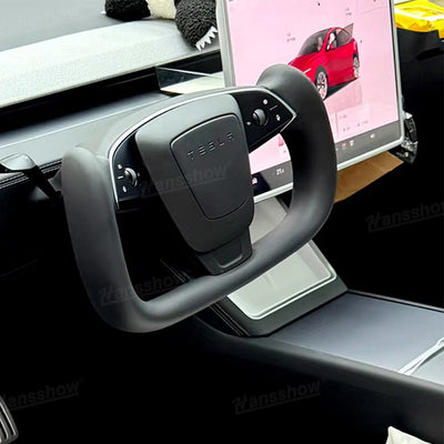 Model Y Juniper Yoke Steering Wheel side angle