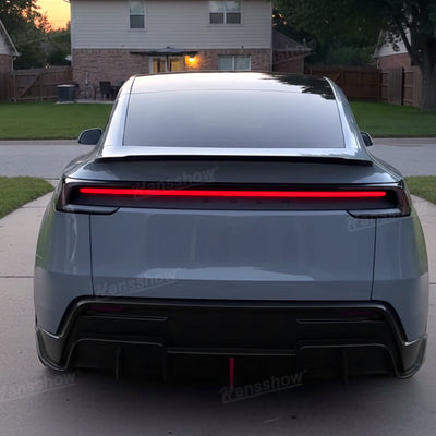 Model Y Juniper ABS Full Aero Body Kit Front Lip installed on vehicle