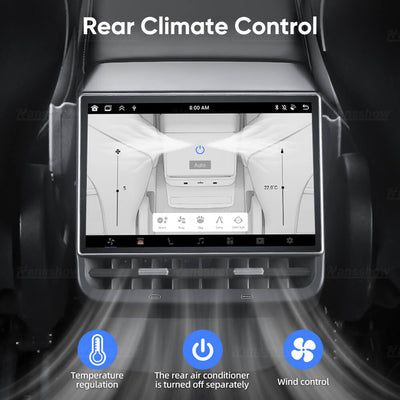 H86 Android Rear Entertainment Screen for Tesla Model 3/Y side view