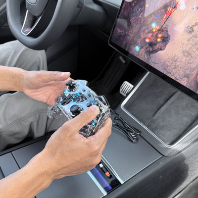 Wireless Game Controller with LED Ambient Lighting for Tesla Model Y - gaming experience