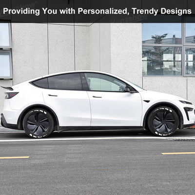 3D Tire Decals for Tesla Rim Stripe Stickers with Raised Design - close-up detail