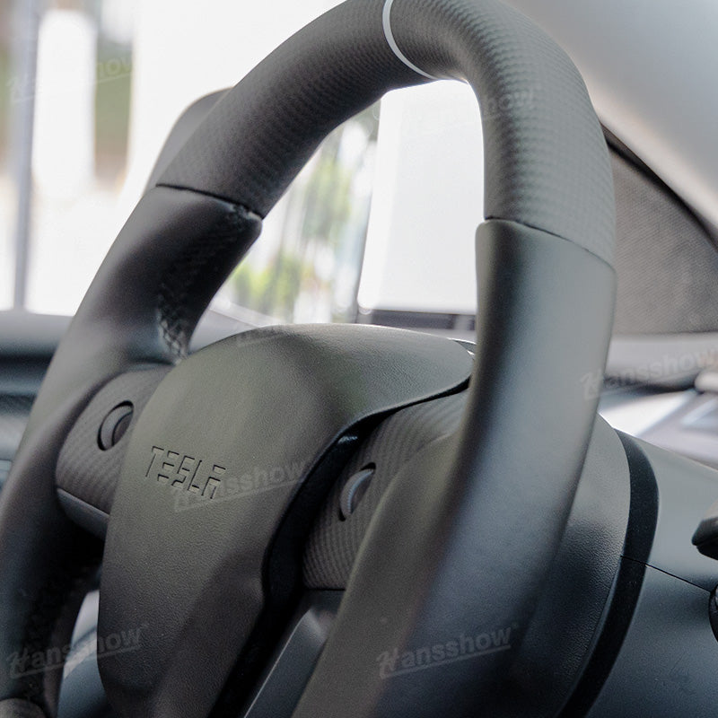 Tesla Model Y/3 Carbon Fiber Steering Wheel lifestyle shot