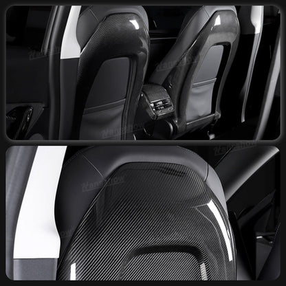 Tesla Model Y Carbon Fiber Seat Back Replacement side angle