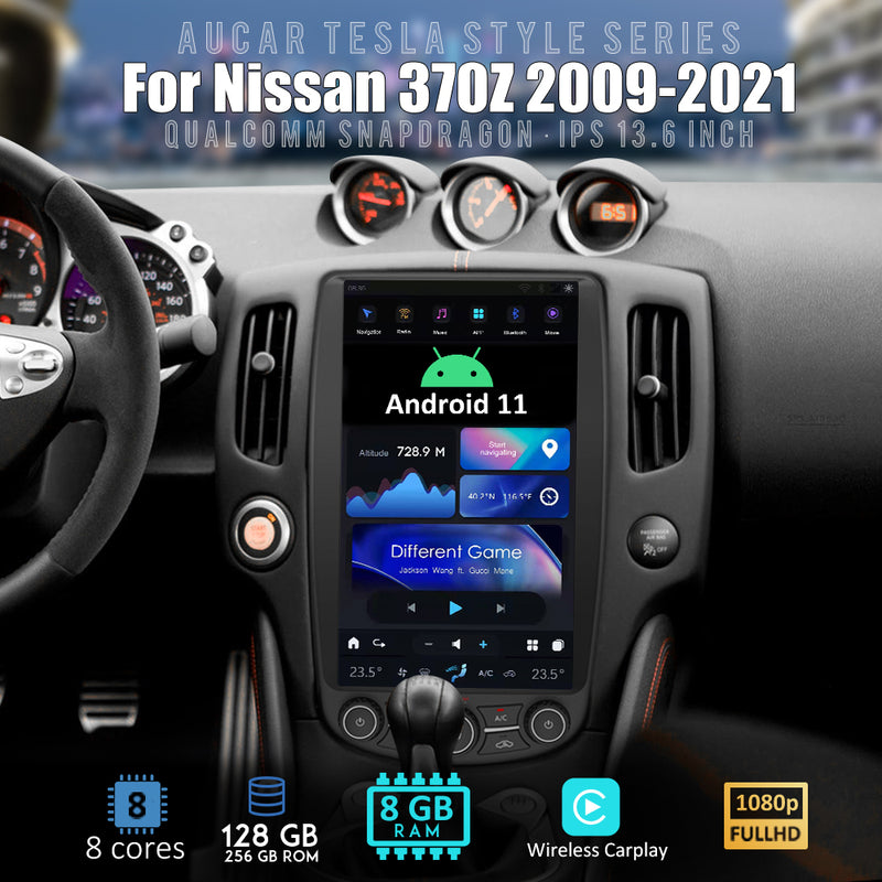 Android 11 tesla style screen for Nissan 370Z touchscreen