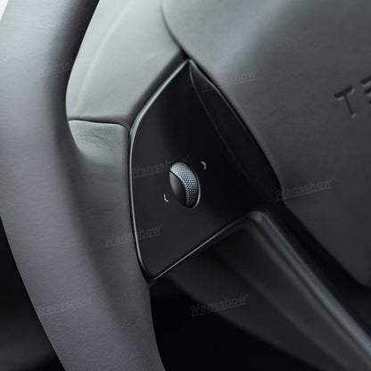 Cyber Steering Wheel for Model Y / 3 Inspired by Cybertruck Style - Installed view
