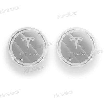LED Cup Holder Lights Mats for Tesla Model Y - Practical Use