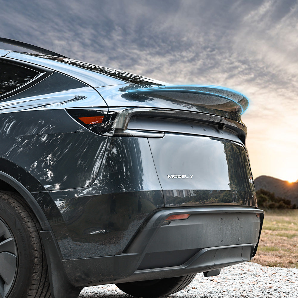 Model Y Juniper Spoiler Real Carbon Fiber Wing Rear Trunk Lip Lid - sporty appeal