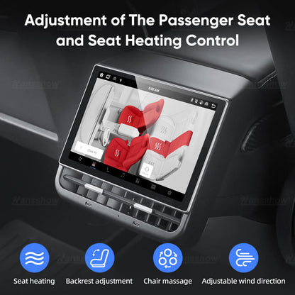 H86 Android Rear Entertainment Screen for Tesla Model 3/Y installed view
